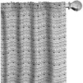 thumbnail image 1 of AIR-Tribal Window Curtains Pack of 2, Native Hand Drawn Sketchy Image with Geometric Triangle Borders, Lightweight Set with Rod Pocket, 4 Panels of - 28" x 95", Charcoal Black, 1 of 4