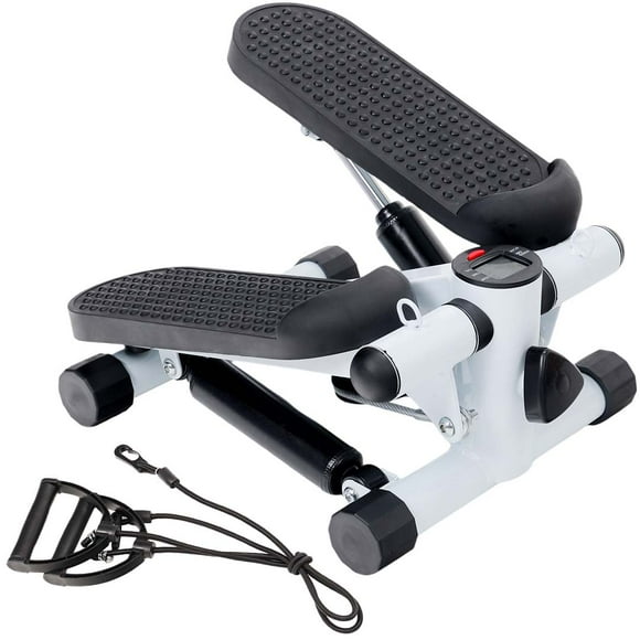 MotionGrey Fitness Stepper | Mini Elliptical Stepper with Resistance Bands | Stepping Machine for Exercise | Office Home Gym Workout Exercise Equipment | Calories Count