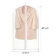 thumbnail image 5 of Tripumer 10 Pcs Hanging Garment Bag Lightweight Suit Bag 24 x 47 inch Dust Proof Resistant Clothes Cover Bags Suit Bags Closet Clothes Storage White, 5 of 9