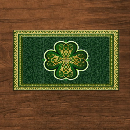 

Mishuowoti St Patricks s Day Placemats Irish Festive Atmosphere Decorative Table Runners Tablecloths