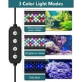 thumbnail image 3 of Led Aquarium Light for Plants-Full Spectrum Fish Tank Light with Timer Auto On/Off, 36-42 Inch, Adjustable Brightness, White Blue Red Green Pink LEDs with Extendable Brackets for Freshwater, 3 of 10