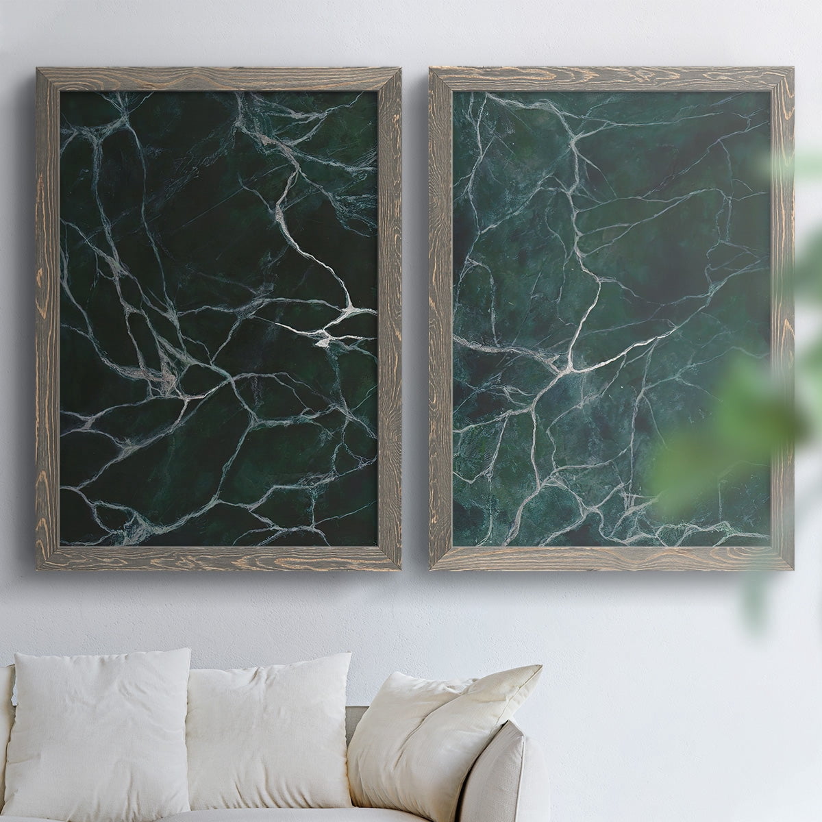 Jade Marble I - Premium Framed Canvas 2 Piece Set - Ready to Hang