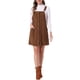 thumbnail image 2 of Vestido de Pana para Mujer Inspire Chic con Tirantes Ajustables, Botones y Bolsillos, Talla L, Marrón Oscuro, 2 of 6