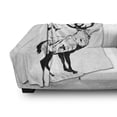 thumbnail image 3 of Animal Soft Flannel Fleece Throw Blanket, Mountain and Cottage Scene in Hand Drawn Birds Countryside Wildlife Themed Print, Cozy Plush for Indoor and Outdoor Use, 50" x 60", Black White, by Ambesonne, 3 of 6