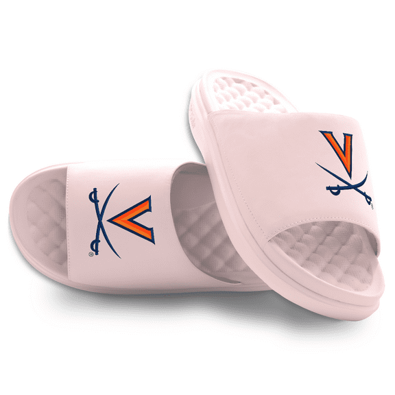 Youth ISlide Pink Virginia Cavaliers Primary Motive Slide Sandals