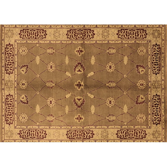 Ahgly Company Indoor Rectangle Oriental Brown Traditional Area Rugs, 8' x 12'
