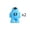 Blue, variant on Honmine 2-Pack Cartoon Astronaut Robot Eraser Sharpener, Single-Point Manual Pencil Sharpener for Elementary Students, Desk and Home Use