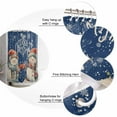 thumbnail image 5 of Small Stall Shower Curtain 36x72 Inch Narrow Half Size Blue Christmas Bath Curtains Bathroom Decor Xmas Snowman Snowflake Vintage Waterproof Fabric Shower Curtain Set with Hooks 36 Inch, 5 of 6