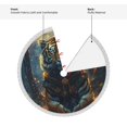 thumbnail image 5 of Christmas Tree Skirt, Forest Meditating Tiger Christmas Tree Decorations Indoor, Tree Skirts Mat With Tassel Trim for Halloween New Year Holiday Christmas Party Decor 30 Inches, 5 of 7