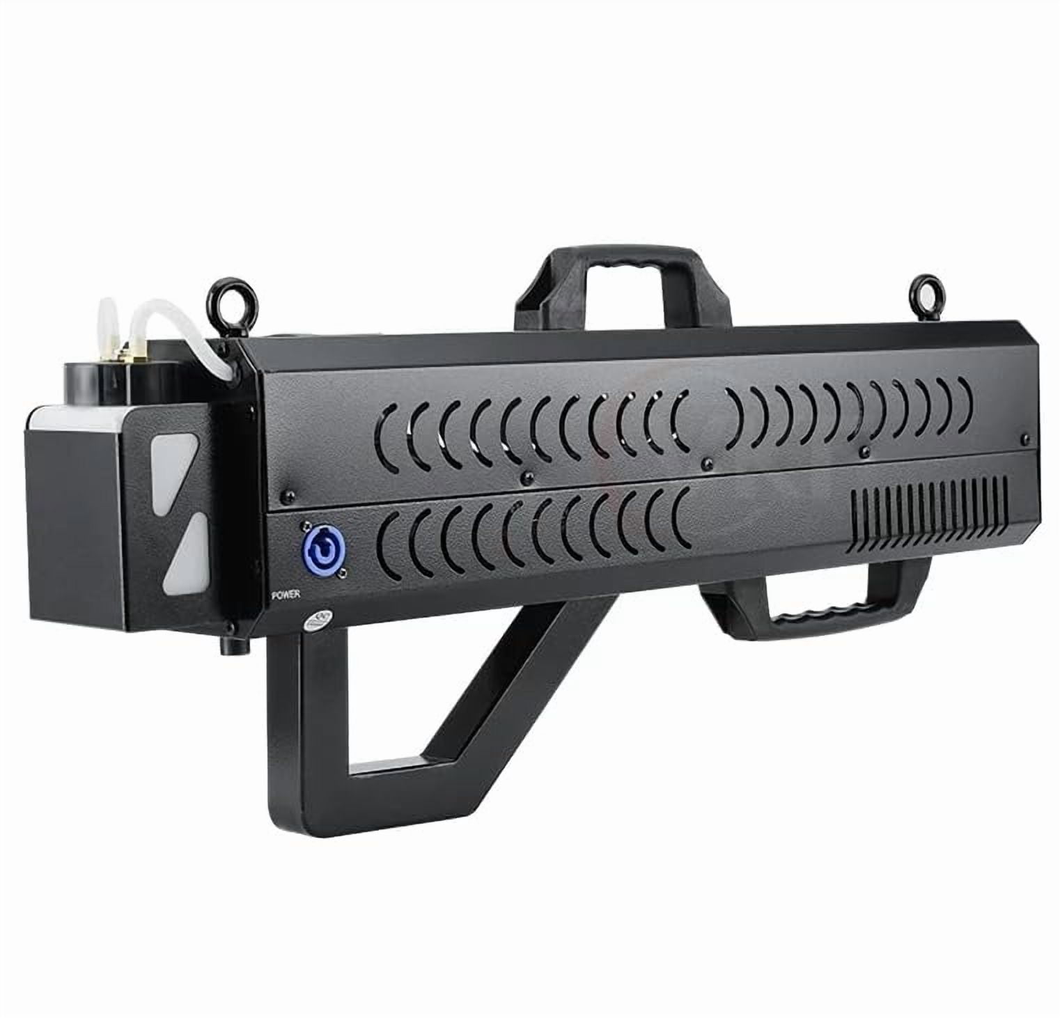 Machine Spray Prop Smoke Column Cannon Jet Stage RGB Led Night Club Portable 1500w Handheld Smoke Fog Gun for Dj Weddings Nightclubs Party