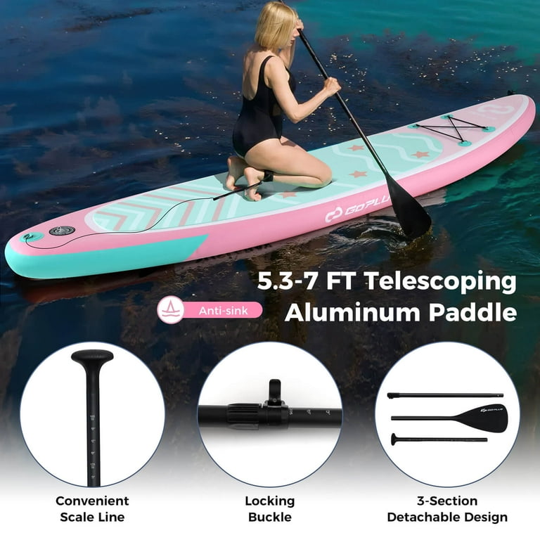 Goplus Small Inflatable SUP Board, Portable Paddle Board