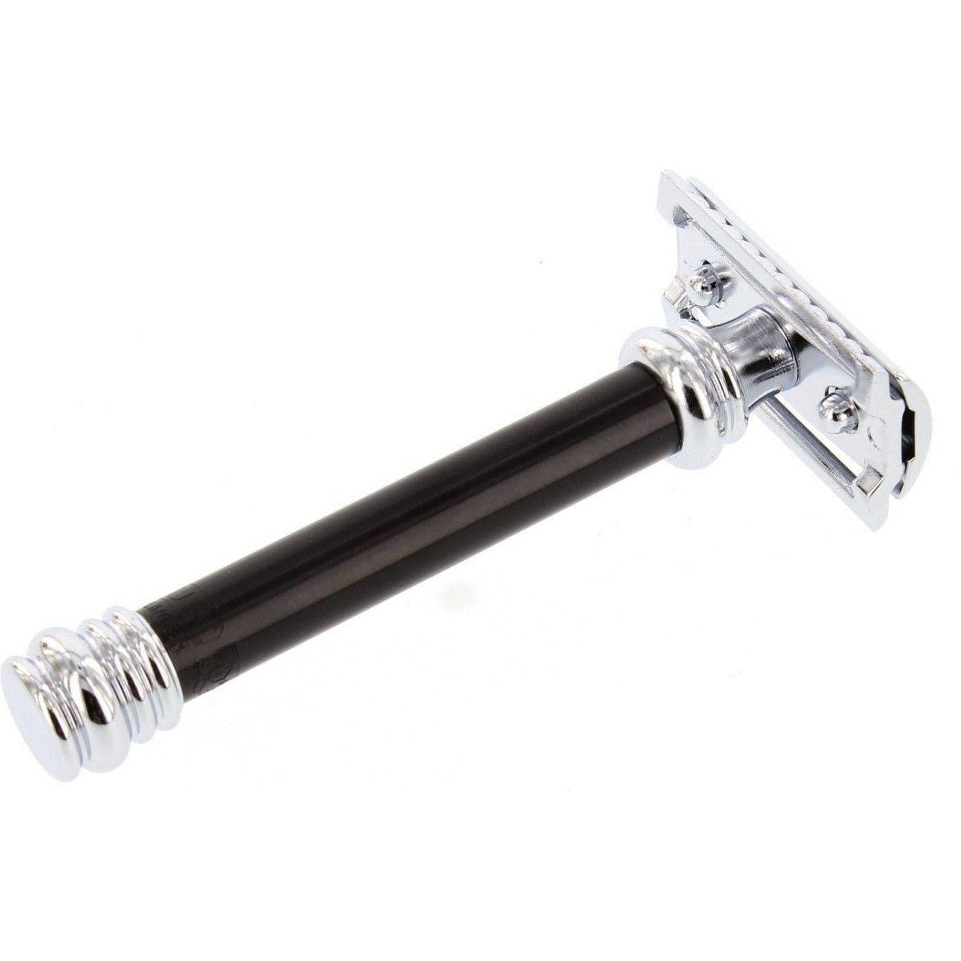 Merkur Black Handle 38 HD Barber Pole Safety Razor (38BLK)