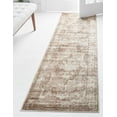 thumbnail image 3 of Unique Loom 3134073 2 x 13 ft. Salle Garnier Sofia Runner Rug, Light Brown, 3 of 5
