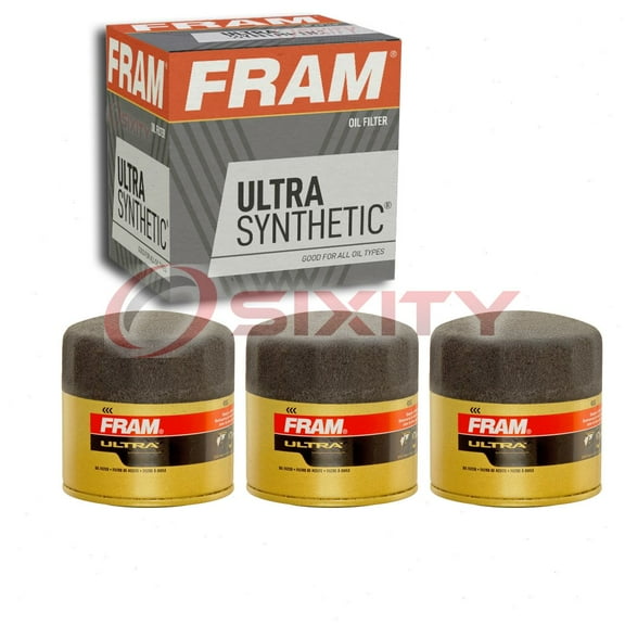 3 pc FRAM XG9688 Ultra Engine Oil Filters for CB35 Oil Change Lubricant Filters Fits select: 2012-2023 HYUNDAI ELANTRA, 1990-2019 HYUNDAI SONATA