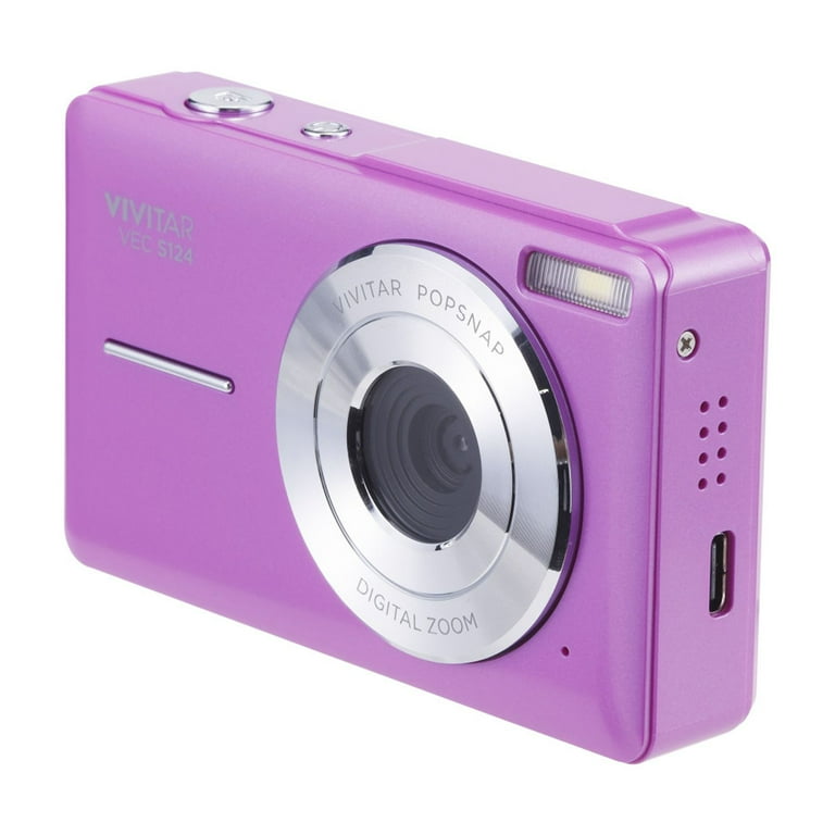 Vivitar Popsnap Compact Digital Camera, Purple, 16X Zoom, 1080p