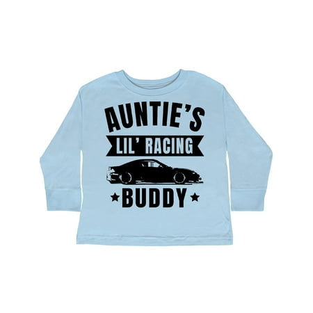 

Inktastic Aunties Lil Racing Buddy Gift Toddler Boy or Toddler Girl Long Sleeve T-Shirt