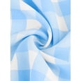 thumbnail image 4 of Vestido fruncido con mangas abullonadas Allegra K Cuadros Vichy Azul claro L, 4 of 5