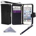 thumbnail image 1 of iPhone SE 5s 5 Case, Wisdompro® Premium PU Leather 2-in-1 Protective [Folio Flip] Wallet Case with Multiple Credit Card, 1 of 5