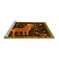 thumbnail image 2 of Ahgly Company Machine Washable Indoor Round Animal Yellow Traditional Area Rugs, 6' Round, 2 of 4