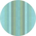 thumbnail image 1 of Ahgly Company Indoor Round Patterned Tron Blue Area Rugs, 3' Round, 1 of 6