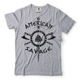 thumbnail image 5 of American Savage Shirt American Viking Shirt Viking Gift Viking Warrior Norway Norse Mythology Tee (X-Large Navy Blue), 5 of 6
