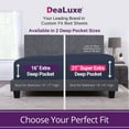 thumbnail image 6 of DeaLuxe Bedding 16” California King Extra Deep Pocket Sheet - Hotel Luxury Extra Soft Cooling Bed Sheet - 4 piece Bed Sheet Set - Perfectly Fit 14”-18” Inch Mattress - Navy Dark Blue, 6 of 8