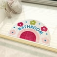 Bathroom Rugs Half Circle Bath Mat Cute Sun Bath Mats Retro Bohemian