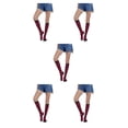 thumbnail image 3 of Calcetines a rayas hasta el muslo Qarigey Fucsia Estilo simple Juegos deportivos Día de San Valentín Fiesta de Halloween, 3 of 4