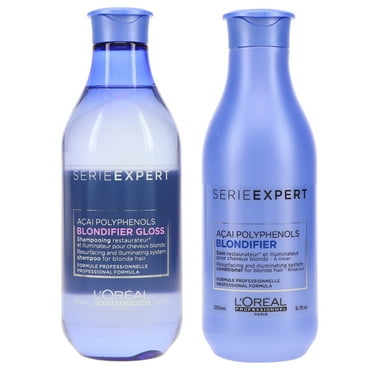 L'Oreal Professionnel Serie Expert Blondifier Shampoo Gloss 10.1 oz & Serie Expert Blondifier Conditioner 8.45 oz Combo Pack