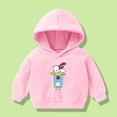thumbnail image 2 of Sweat à Capuche Tendance pour Filles, Imprimé Dessin Animé, Manches Longues, Rose, Taille 3-4T, 2 of 8