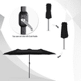 thumbnail image 6 of AECOJOY 15 Ft Patio Double Sided Umbrella Large Outdoor Umbrella in Black, 6 of 7