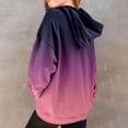 thumbnail image 3 of Gyujnb Long Sleeve Gradient Brushed Lined Warm Hoodie Featuring Front Pocket Loose Casual Daily Top (Unisex),9-10 Years, 3 of 5