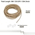 thumbnail image 2 of Unique Bargains 4.5mmx9M 2 Connecteurs Rouleau Ombre à Billes Chaîne Brun, 2 of 6