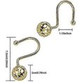 thumbnail image 4 of 12 Pieces Of Hollow Ball Shower Curtain Hooks, Luxurious Quality, Rust Resistant Stainless Steel Shower Curtain Ring Hooks, 4 of 5