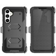 thumbnail image 3 of Takfox Holster Case for Samsung Galaxy S24 with Swivel Belt Clip, Built-in Screen Protector Heavy Duty Full Body Protection Shockproof Armor Defender Rugged Case Kickstand Cover - Black, 3 of 9