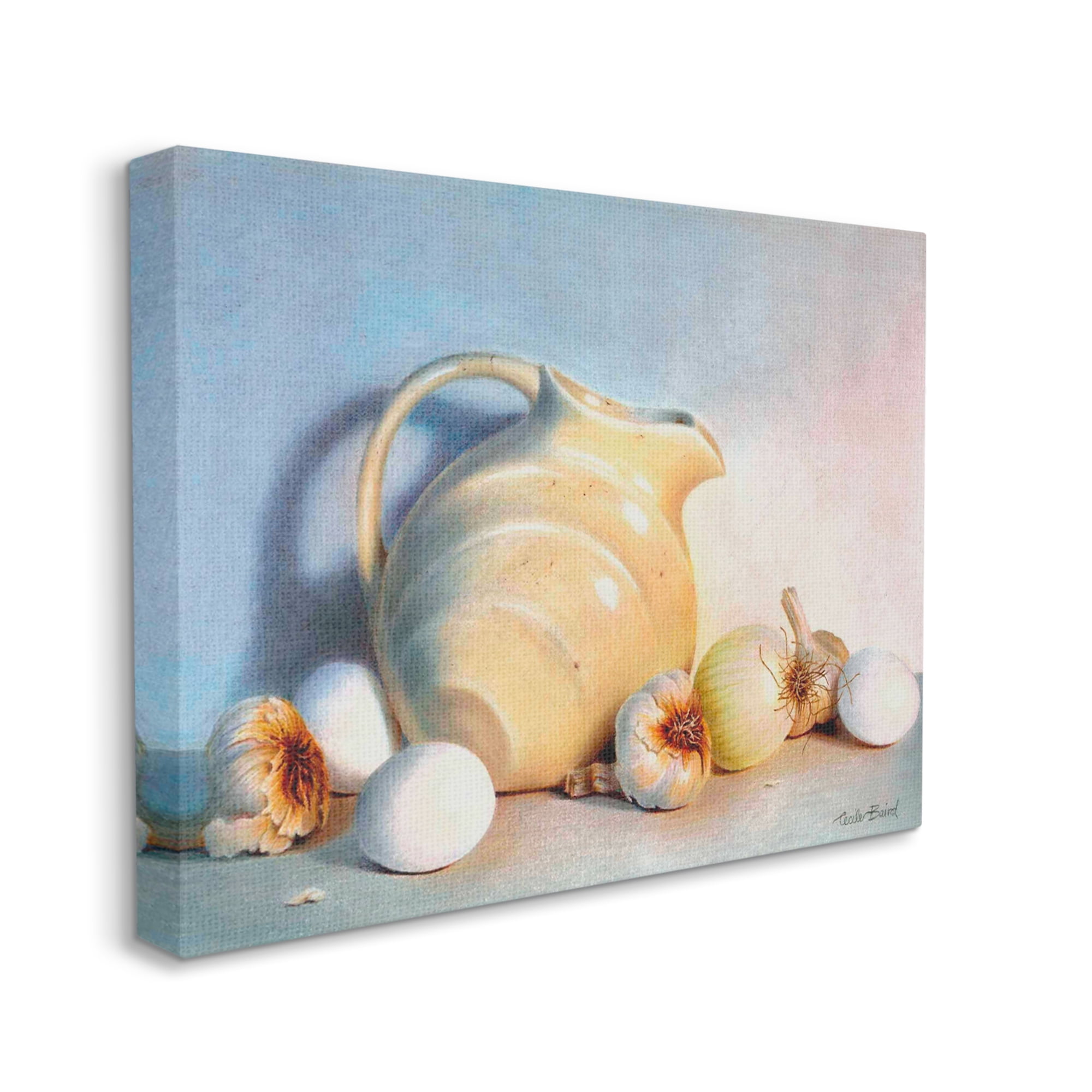 Stupell Industries Varied Vegetables Scattered Traditional Still Life Vase Painting Gallery Wrapped Canvas Print Wall Art, Design by Cecile Baird