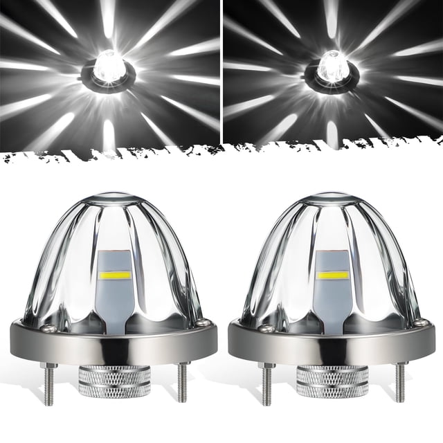 Luces LED de posición Partsam tipo sandía de vidrio, 2 piezas