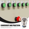 thumbnail image 4 of FUTUREORYY Plated Silver Marine Metal Push Button with Light Momentary High Top Switch for Fan Control, 4 of 5