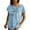 Sky Blue, variant on LIZUOJUNF Short Sleeve for Women Linen Cotton Short SleeveBlouses Casual Shirts Fall Outfits, M