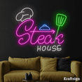 thumbnail image 2 of Craftnamesign Stake House Neon Sign, Beefsteak LED Sign, Restaurant Decor, 2 of 4
