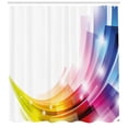 thumbnail image 3 of Ambesonne Colorful Shower Curtain, Rainbow Style Abstract Art, 69"Wx84"L, White and Multicolor, 3 of 3