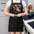 thumbnail image 4 of 2 Pack Adjustable Bib Apron with Pumpkin Design & 2 Pockets - Festive Kitchen Chef Apron for Men & Women, 4 of 5