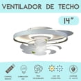 thumbnail image 3 of Ventilador de Techo con Lámpara Megaluz 14 Pulgadas Iluminación Led Luz Fría y Cálida Megaluz F60161, 3 of 3