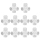 thumbnail image 1 of 10 piezas de codo de PVC para tubería de 4 vías, conector de tubería para muebles, conector de esquina de PVC para estantería de bricolaje, estructura de soporte de jardín, 1 of 8