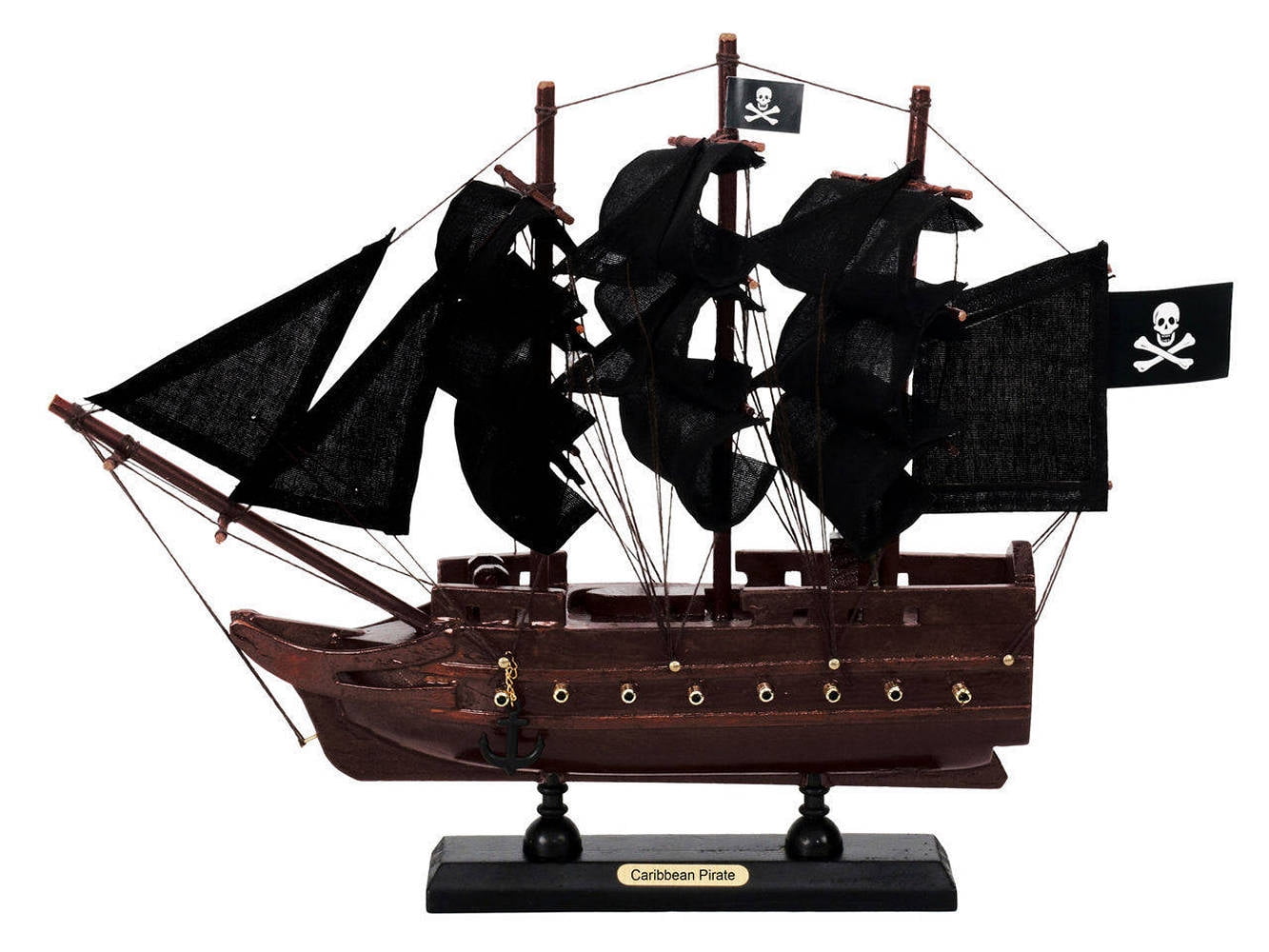 Wooden Pirate Ship Model Kit for KidsSkull & Crossbones Crafts 