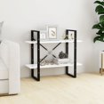 thumbnail image 1 of vidaXL 2-Tier Book Cabinet White 80x30x70 cm Engineered Wood, 1 of 4