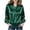 03# Green, variant on Cotton Tops for Women Ihhxva Oversized Stretchable Blouse Silk Tie Elegant Puff Sleeves V-Neck Satin Top Fall S-3XL