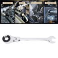 thumbnail image 4 of Llave De Tubo De Trinquete, Llave De Trinquete Ajustable De 180 Grados, Práctica Cabeza Flexible De 19 Mm Para Líneas De CA De Freno De Combustible, 4 of 7
