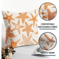 thumbnail image 5 of Orange Starfish Pillow Covers 20x20 Set of 2 Summer Ocean Beach Coastal Outdoor Decorative Throw Pillows Beachy Nautical Pillowcases Linen Cushion Case Decor for Home Sofa Couch Bed, 5 of 6
