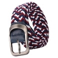 thumbnail image 3 of Braided Canvas Stretch with Covered Leather Buckle Unisex Woven Canvas, 3 of 7